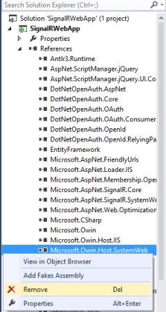 Removing OwinHost Reference